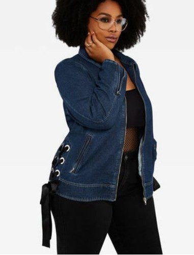 ASHLEY STEWART EYELET RIBBON DENIM 