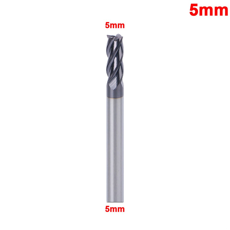 1 - 6MM 4 Flutes End Mill HRC50 Carbide Tungsten Milling Cutter Set CNC ...