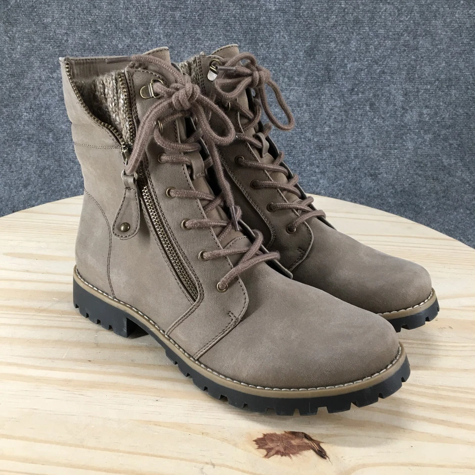 Botas de montaña Cliffs by White para mujer 10 M botín pembroke beige cómodo Foto 3 de 4