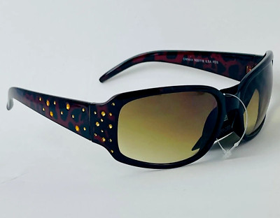 Fashion Sunglasses For Women Rectangle, 100%UVA/UVB Protection, Brown Reflective