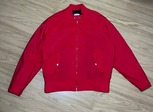 Cerruti 1881, Rare Cerruti 1881 x Ferrari Red Nylon Bomber Jacket Vintage 90s Large Size