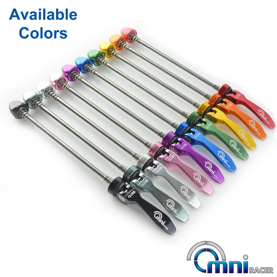 OMNI Racer Quick Release Road Mountain Skewers Stainless MATCHES SHIMANO GRAY - Image 2 of 4