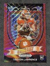 2021 Panini Prizm Draft Picks Trevor Lawrence Rookie Crusade Red Wave Prizm (RC)