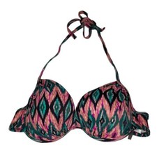 Shade Shore Colorful Bikini Top Size 38B