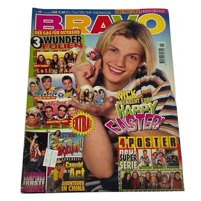 Vintage RARE Bravo German Music Magazine APRIL 1996,Dune,Dj Bobo,3T,Nick Carter