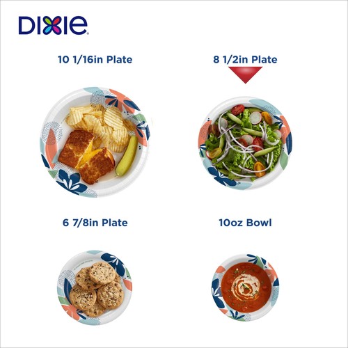 Dixie Everyday Disposable Paper Plates, 8.5", Multi-Color, 200 Count - Bild 7 von 12