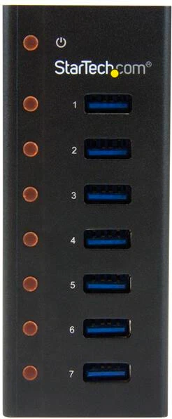 StarTech Hub USB 3.0 7 Porte Hot-swap Velocità 5000 Mbit/s Nero ST7300U3M - Immagine 3 di 4