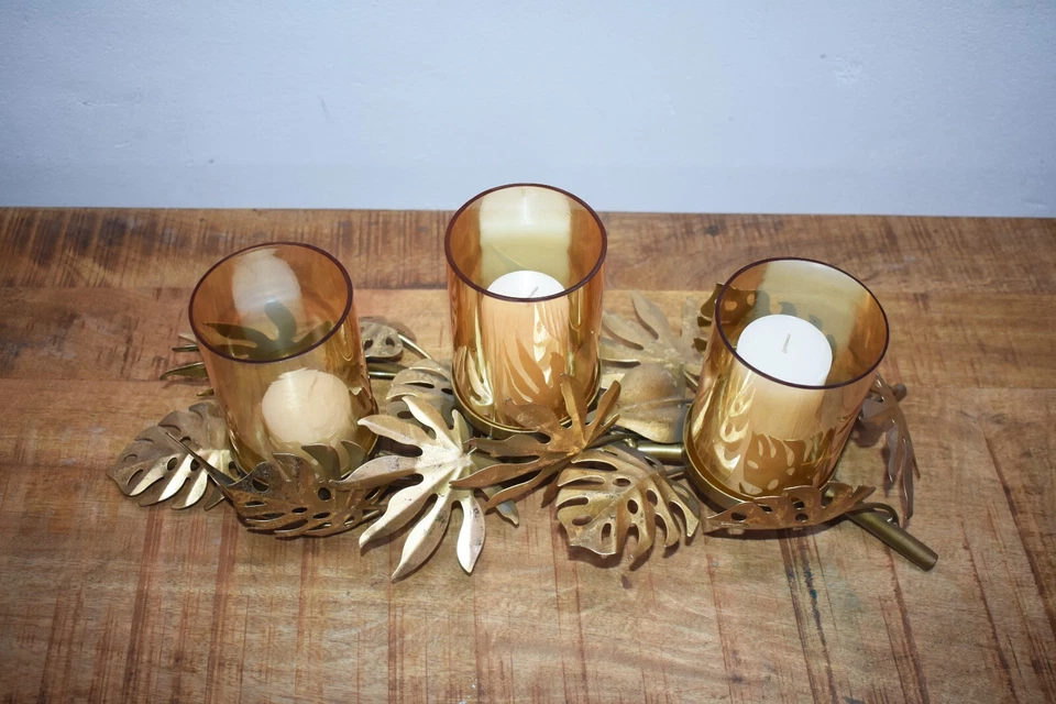 Candelabro de hierro con patas de eternidad Philo hoja soporte multi-votivo Foto 4 de 4