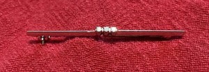 Sterling 925 bar pin with clear stones
