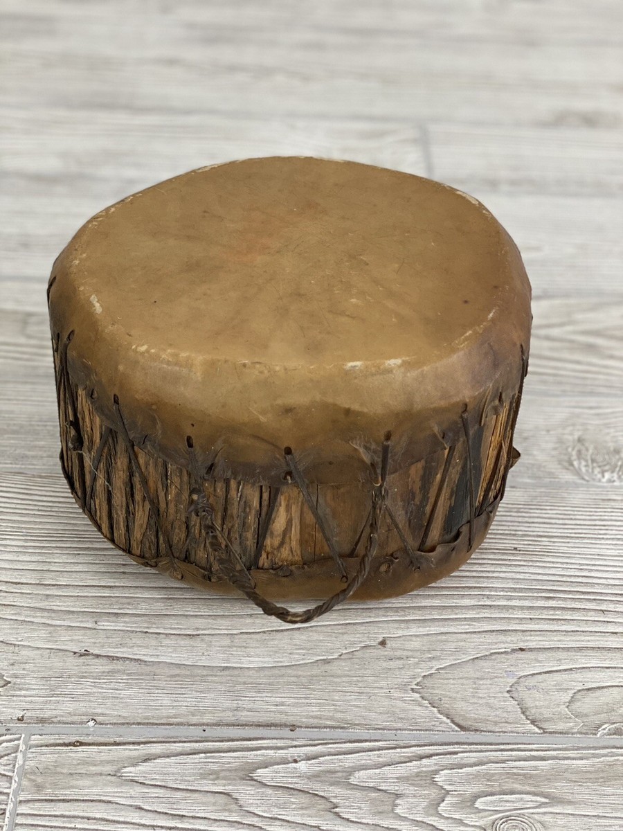 うらしま堂　the custom rawhide Vintage Handmade 2 Sided Log Rawhide Drum 8” Ceremonial | eBay