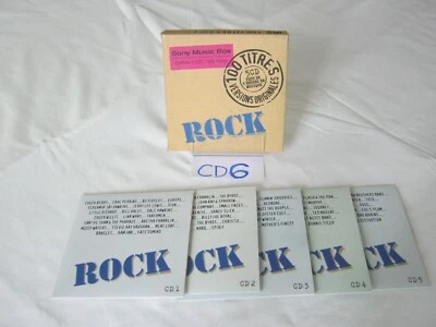 COFFRET 5 CD 100 TITRES ROCK VERSIONS ORIGINALES SONY MUSIC TTBE - Photo 1/4
