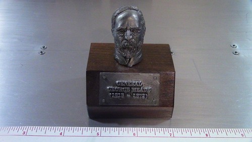 Vintage General George Meade Miniature Bust Sculpture - Civil War Union Officer