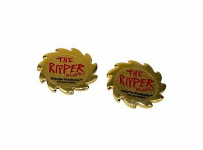 Lot of Vintage The Ripper Blade Blaster Prod 24k Gold Plated Metal Slammer Pogs