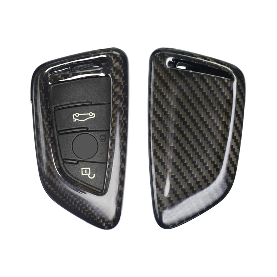 Fit BMW X1 X5 X6 F48 F15 F16 X-Series Carbon Fiber Remote Key Shell Cover - Image 2 of 4
