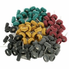 80Pcs Mini Abrasive Buff Wheel Grinding Polishing Shank Craft Bits Rotary Tool