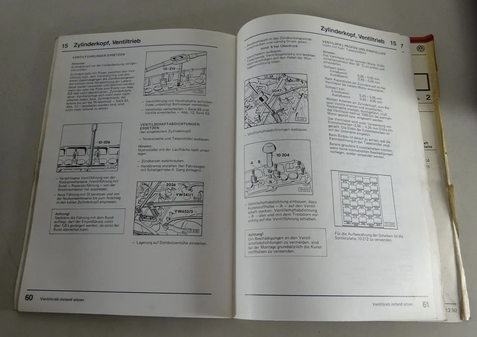 Manual De Taller / Guía De Reparación VW Passat B2 Tipo 32b 1,3, 1,6, 1,8l Motor - Imagen 2 de 2