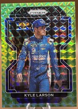 2022 Panini Prizm - Kyle Larson #1 Reactive Green PRIZM