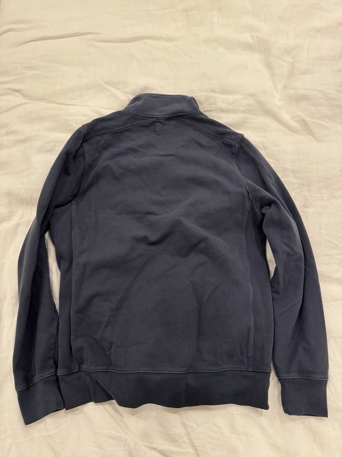Taylor Stitch Men's Rugby Quarter Zip-In Faded Navy, Organic Cotton, Size 36 image 5