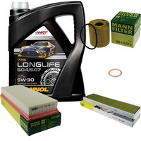 Mann Inspektionspaket 5L Mannol Longlife 504/507 5W-30 FüR Mini Mini Cooper One