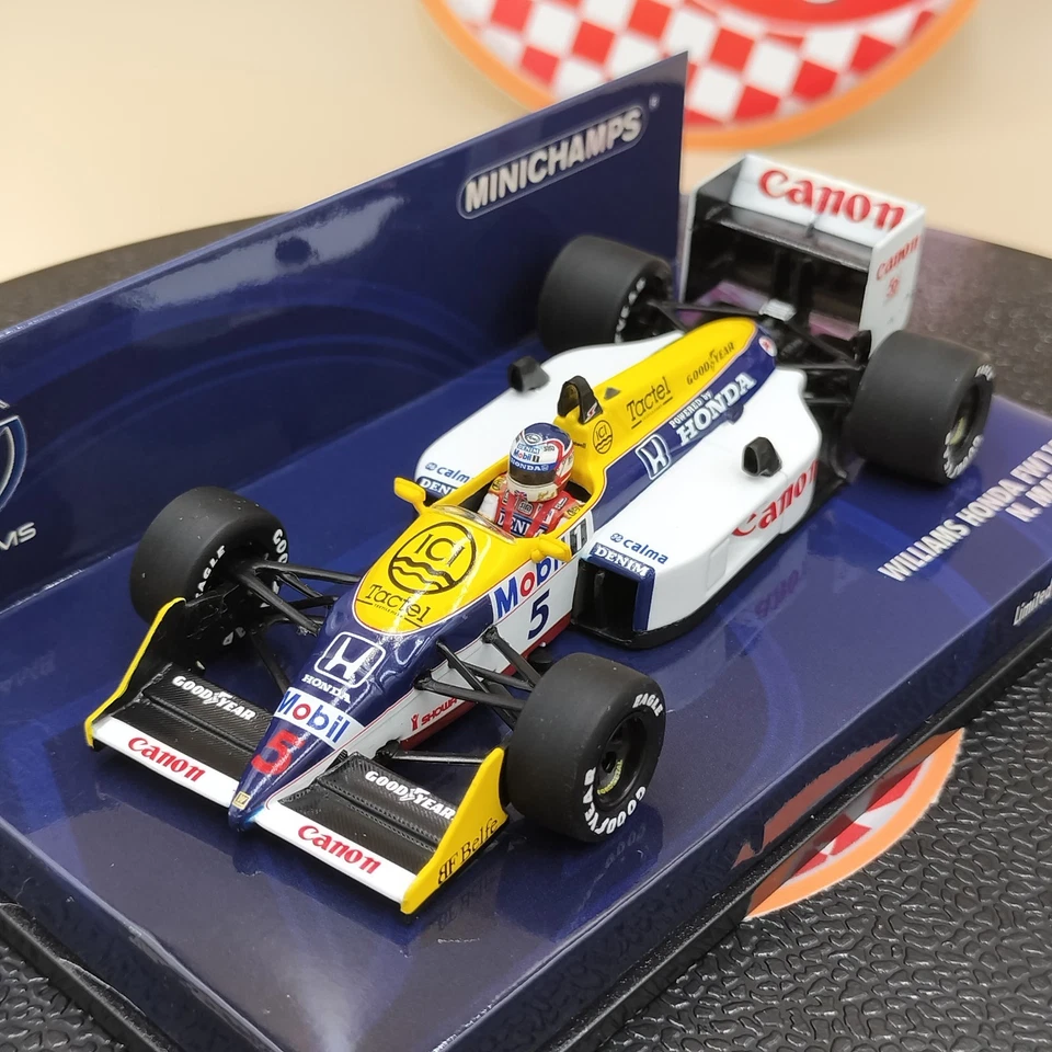 MINICHAMPS 1/43 Williams Honda FW11B Nigel Mansell #5 1987 400870005 - Image 2 of 4
