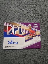 Yofry Solano 2020 Panini Elite Extra Edition Autograph Triple Patch Purple...