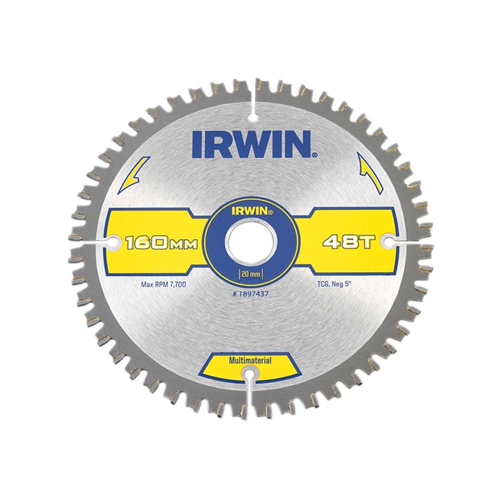 Irwin 1897437 Multi Material Circular Saw Blade 160 X 20Mm X 48T Tcg/Neg - Image 3