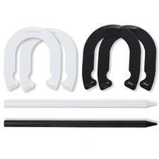 Horseshoes outside Game for Children, Steel Horse Shoes Game Kit Outdoor Games f