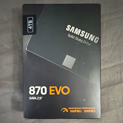Samsung SSD 870 EVO 4TB 2.5in SATA Internal SSD for PC/Laptop MZ-77E4T0