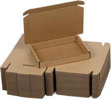 50 Pack 7X5X1 Inches Small Shipping Boxes, Brown Corrugated Cardboard Boxes, Mov