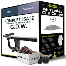 Für MERCEDES CLK Coupe Typ C209 Anhängerkupplung starr +eSatz 13pol 02-10 NEU