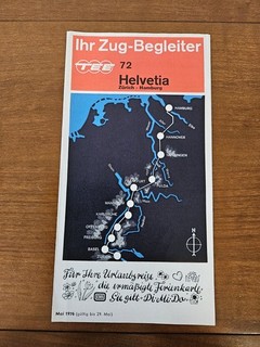 Ihr Zug Begleiter Mai 1976 TEE 72 Helvetia Fahrplan Zürich Hamburg