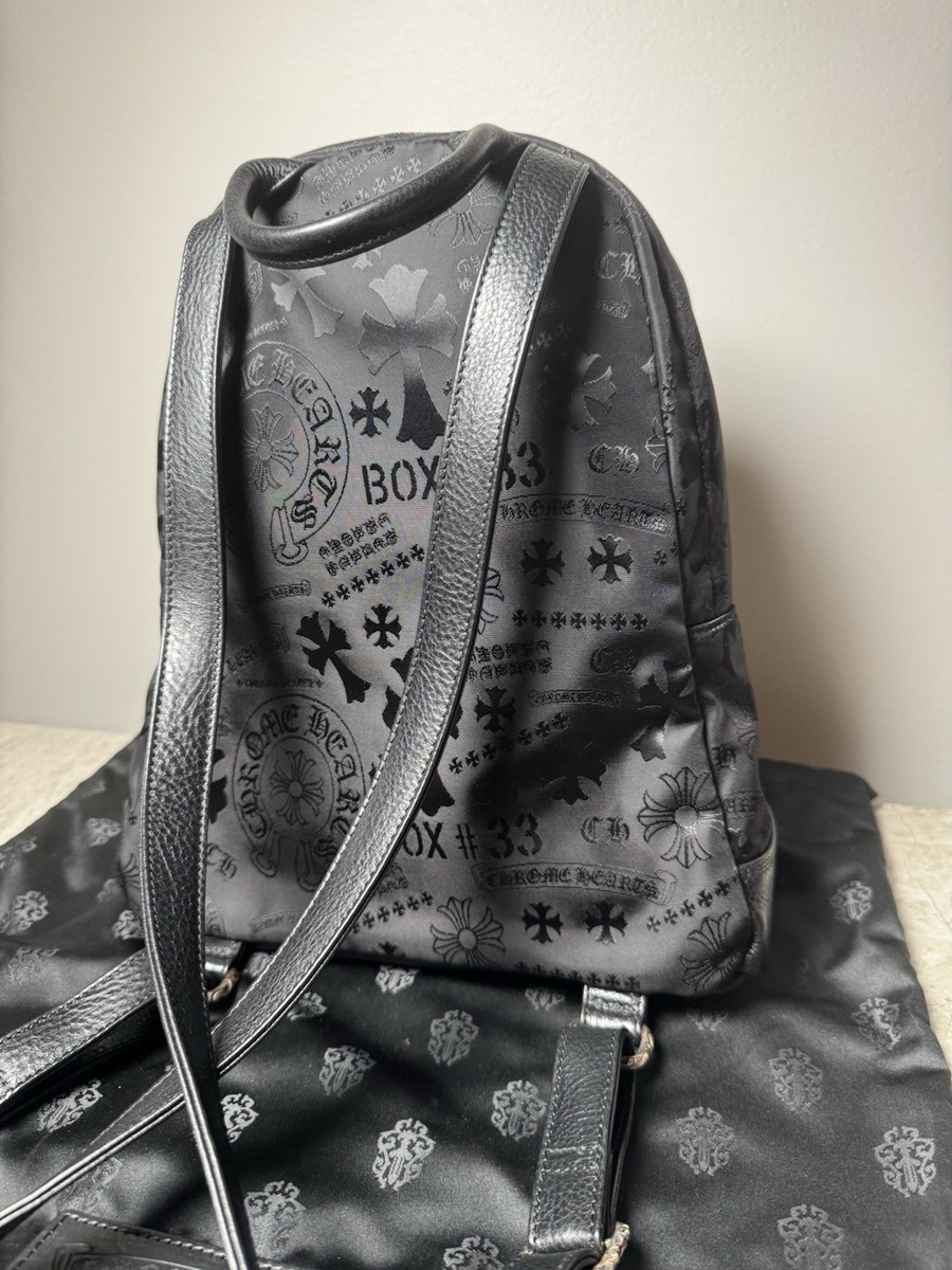 Chrome Hearts ブラック ナイロンバックパック Chrome Hearts 7th Grade Stencil Nylon Backpack | eBay
