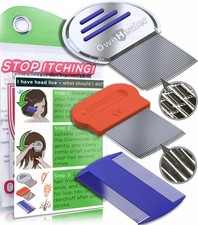 Lice Comb Kit Professional and Nits Removal Dandruff Treatment OWNHEALER Quick