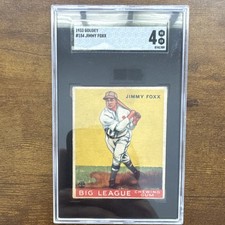 1933 Goudey Big League Chewing Gum Jimmy Foxx #154 Athletics SGC 4