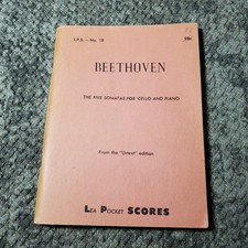 Beethoven The Five Sonatas Cello Piano Score Lea Pocket Scores