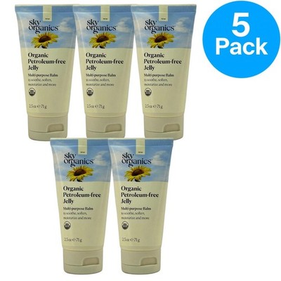 Sky Organics Organic Petroleum-Free Jelly Multi-Purpose Balm 2.5oz 5 Pack New