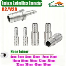 6mm 50mm Stainless Reducer Hose Connector Joiner Adapter Air Water Pipe Gas Tubi