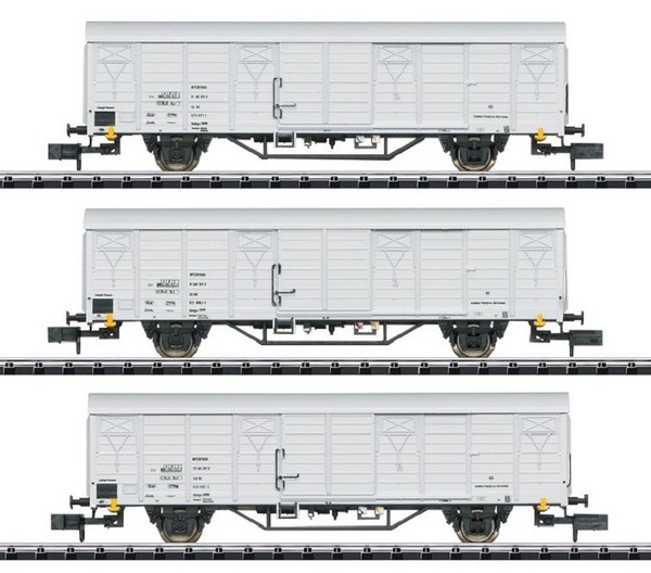 Minitrix Set Mit 3 GüTerwagen, Bauart Ibblps Dr Epoche Iv (15316) Spur N Neu ***-image