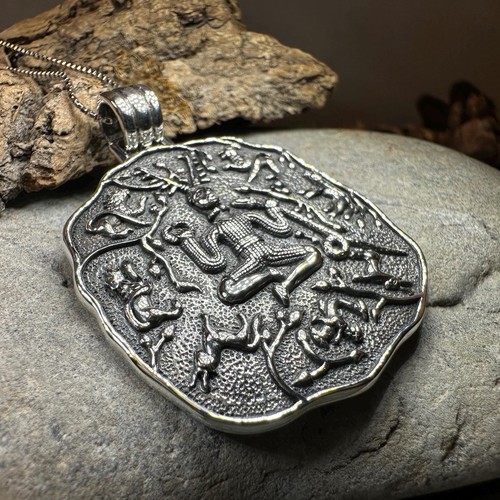 Forest King Cernunnos Necklace Large Pagan 925 Pendant W/FREE CHAIN - Picture 8 of 10