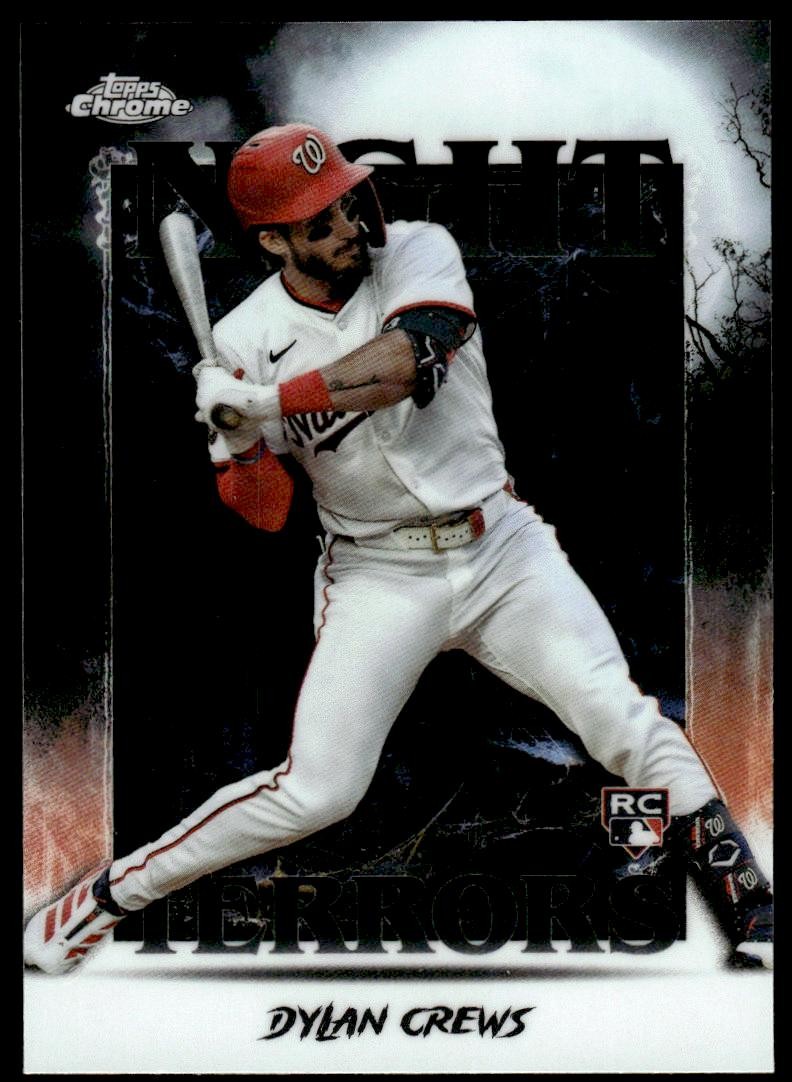 Dylan Crews 2025 Topps Chrome Update #NT-13 Night Terrors Nationals Baseball
