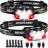 Stirnlampe LED Wiederaufladbare,5000 Lumen 9 LED Kopflampe Batteriebetrieben