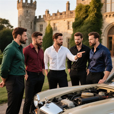 Mens Silk Shirt Button Down Shirt Casual / Formal Shirt Jacket Long Sleeve Shirt