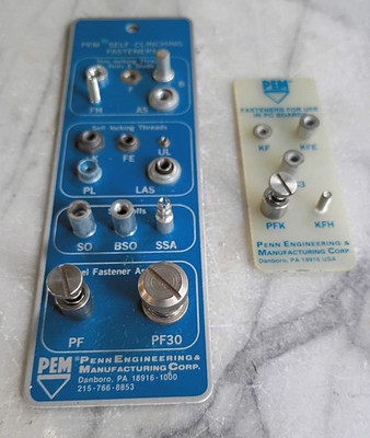 PEM ENGINEERING SAMPLES SELF-CLINCHING FASTENERS & Fastners For PC Boards