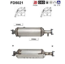 DPF Rußpartikelfilter Dieselpartikelfilter AS FD5021 Cordierit für KIA SPORTAGE