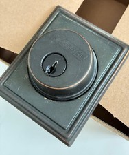Schlage Single Cylinder Deadbolt -aged bronze - front door