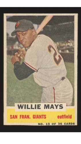 Willie Mays [Hand Cut] #13 1960 Bazooka card