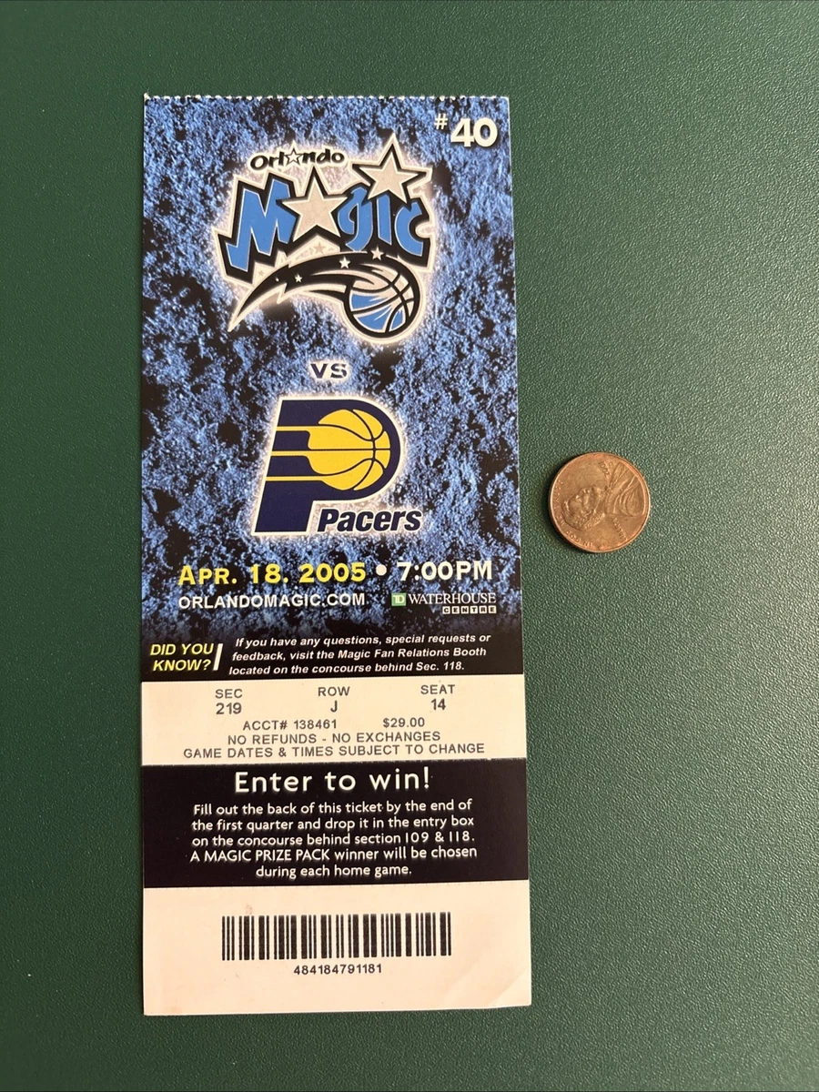 Basketball Indiana Pacers Vintage Sports Ticket Stubs for sale | eBay