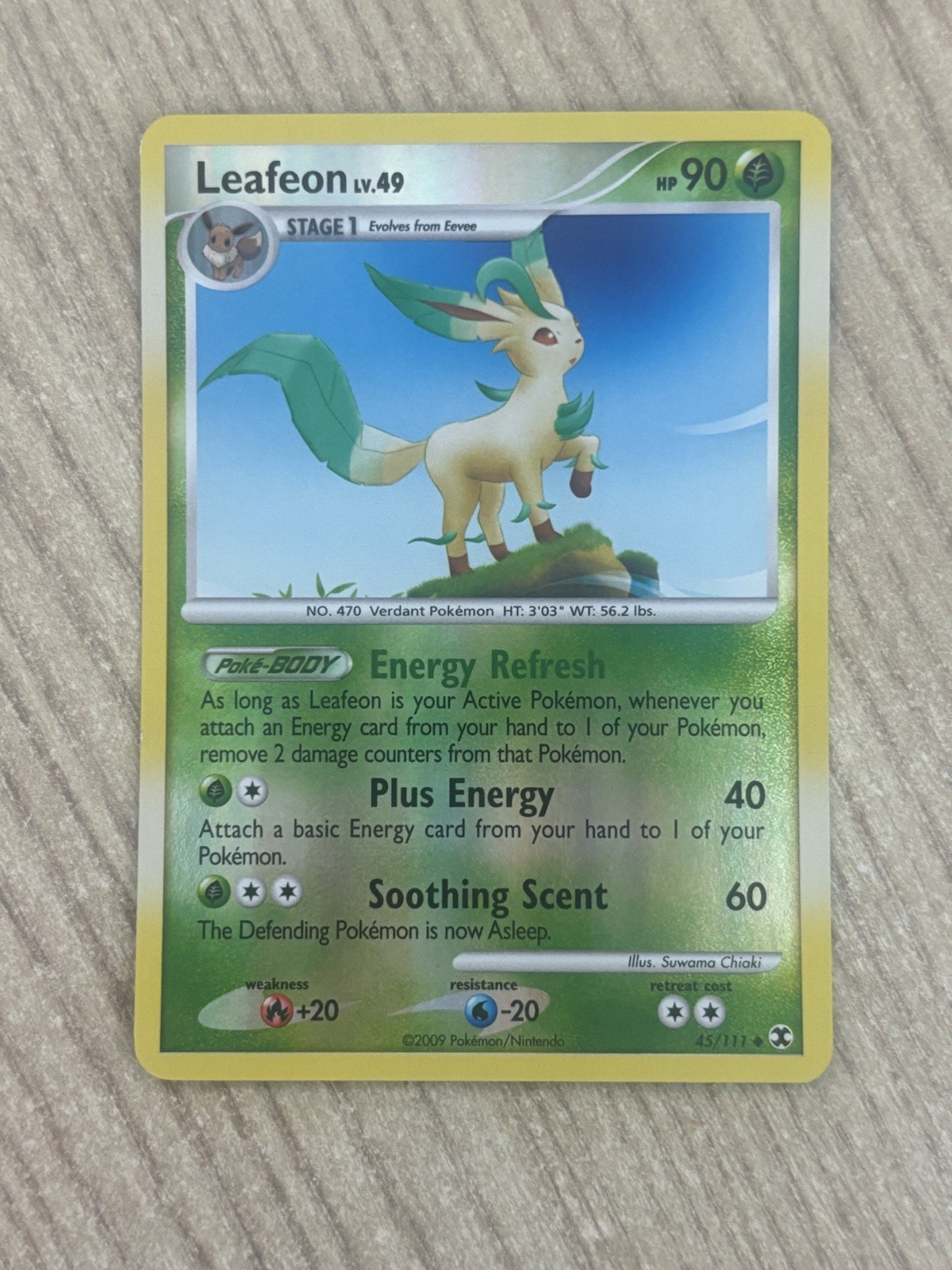 Leafeon 45/111 Rising Rivals Reverse Holo Nm Condition Mid Era Pokémon Card