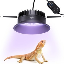 UVB UVA Light for Reptiles, Reptile LED Light Fixture with Timer  Dimming