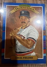 Cecil Fielder Diamond Kings #3 (No Dot error card) 1990 leaf baseball